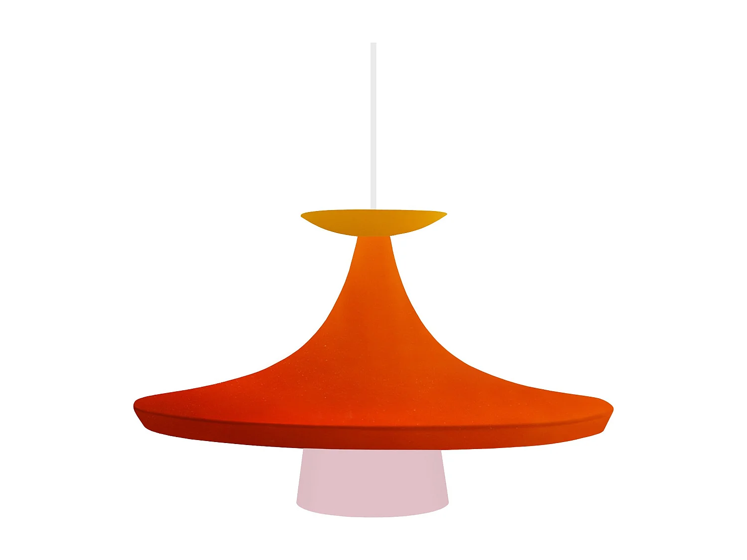 Suspensión  TOSEL ,metal,Naranja,A110xD36xP36cm