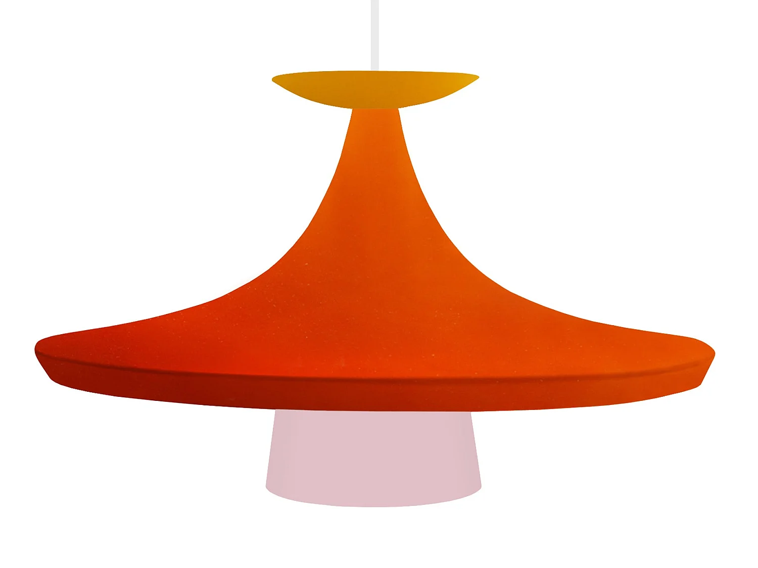 Suspension TOSEL ,métal,Orange ,H110xD36xP36cm