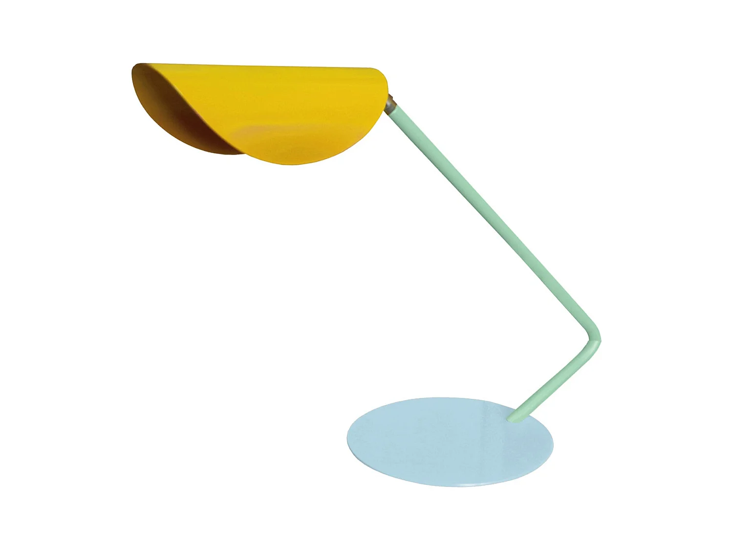 Lampe de Bureau TOSEL ,métal,Jaune ,H35xD22x P 51cm