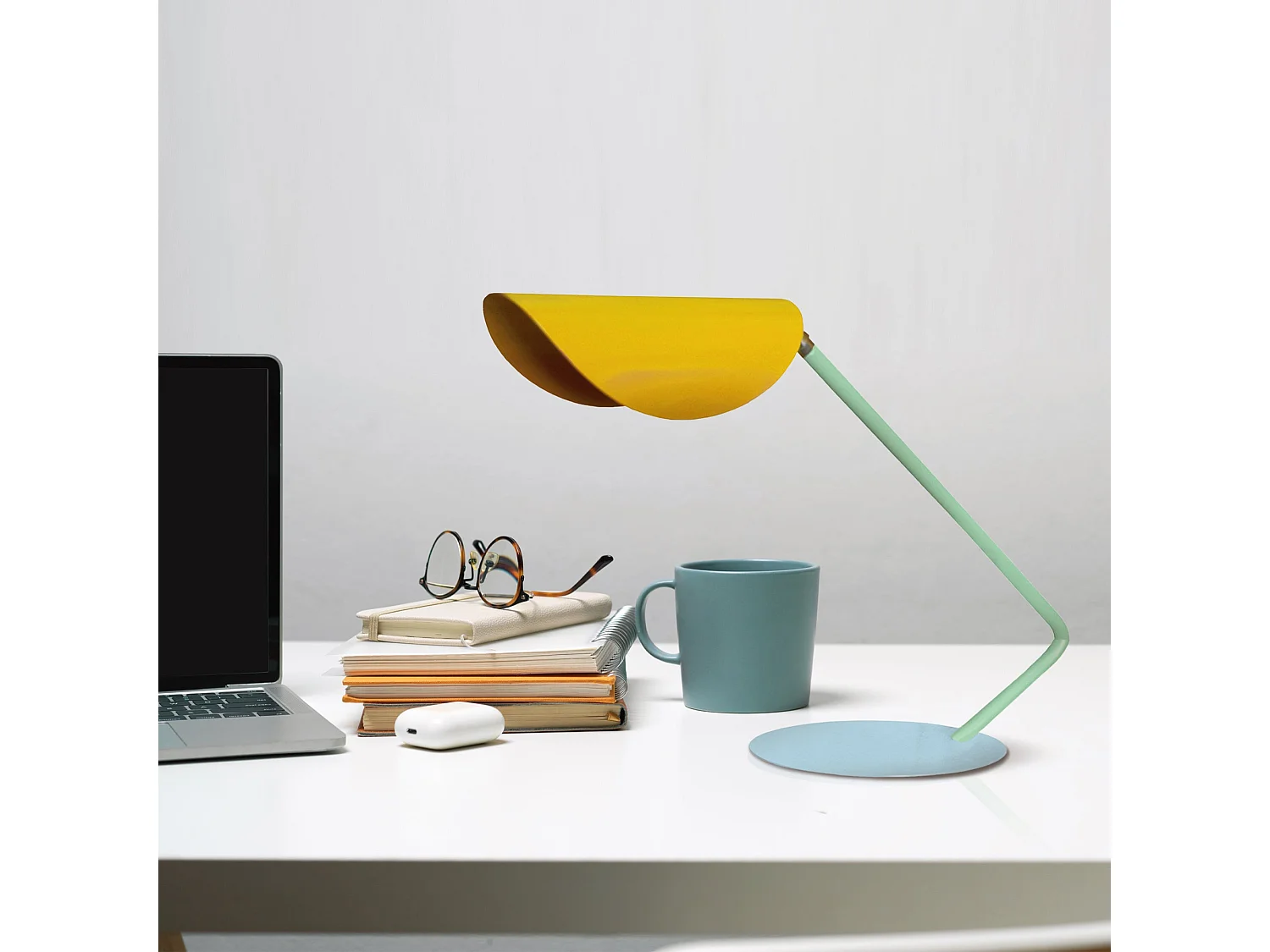 Lámpara de Escritorio TOSEL ,metal,AMARILLO,A35xD22x P 51cm