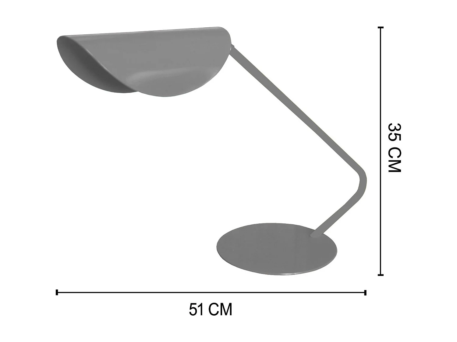 Lámpara de Escritorio TOSEL ,metal,AMARILLO,A35xD22x P 51cm