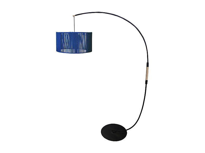 Candeeiro de Pé TOSEL LUNE ONE metal geométrico preto D25 x  H160  cm