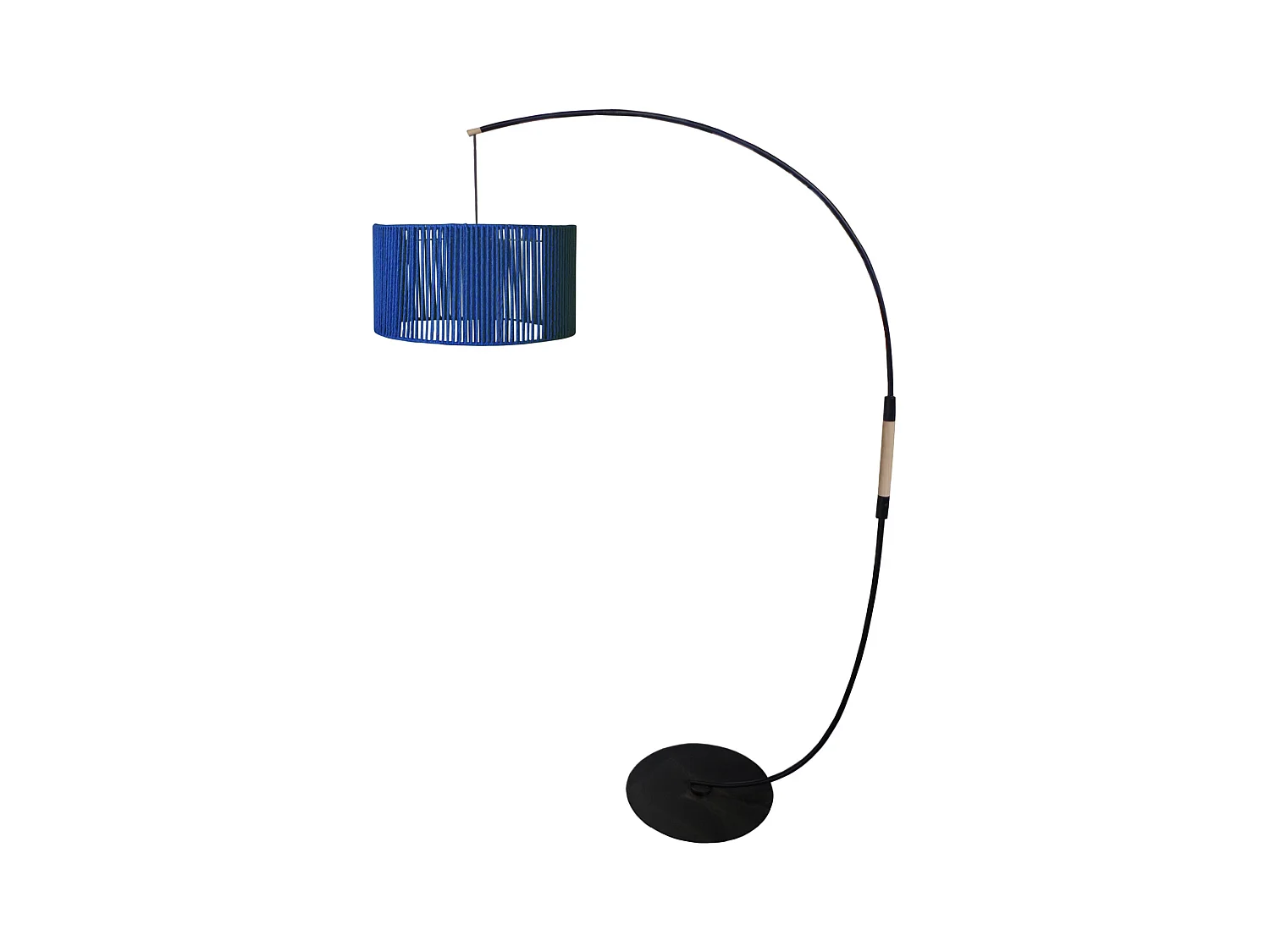 Lampadaire TOSEL ,métal,Bleu, H 195xD 43x P 110cm