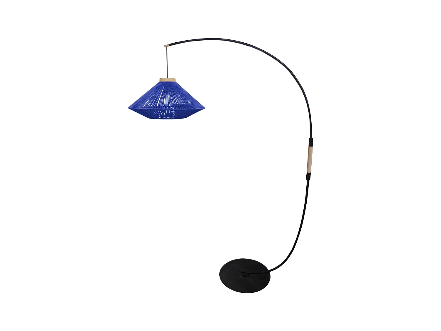 Lampadaire TOSEL ,métal,Bleu,H195xD 43x P 110cm