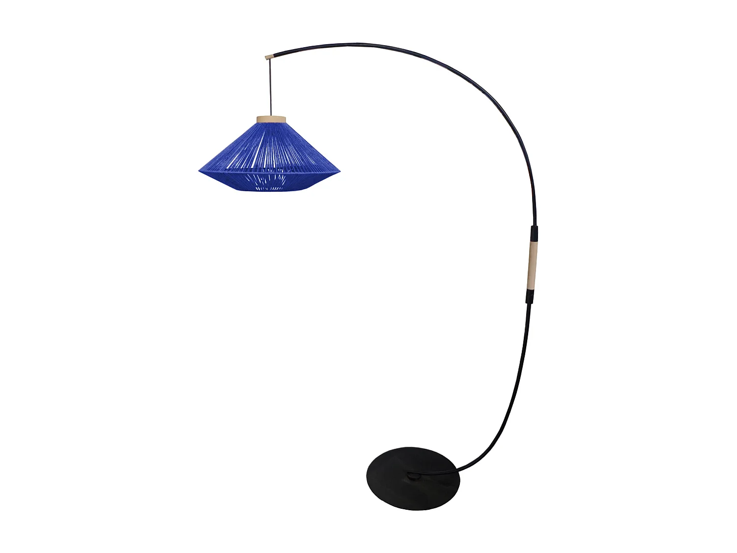 Lámpara de Pie TOSEL ,metal,madera,Azul ,A195xD 43x P 110cm