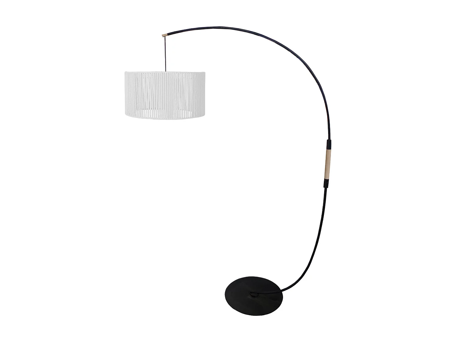 Lámpara de Pie TOSEL ,madera,metal,Blanco,A 195xD43xP110cm