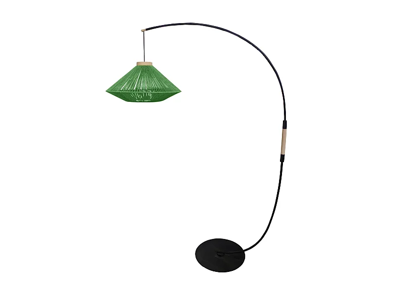Lampadaire TOSEL ,métal,Noir ,H 195xD 43x P 110cm