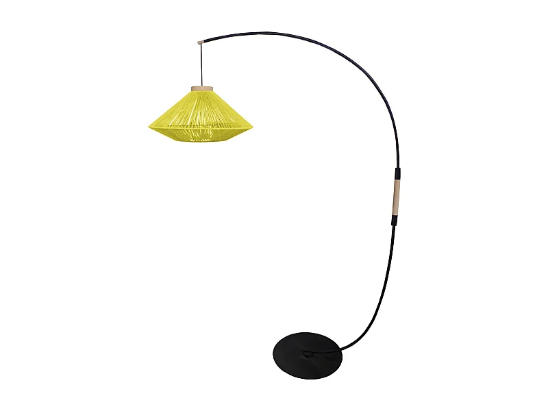 Candeeiro de Pé TOSEL CYLINDRE LACY metal certo cinza D30 x  H170  cm