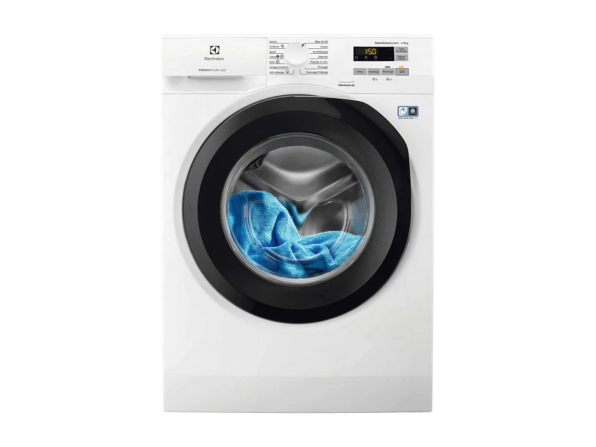 Lave-linge frontaux 9 kgkg 68.6 LL ELECTROLUX 1400tr/min 59.7 cmcm C, EW6F1495FC