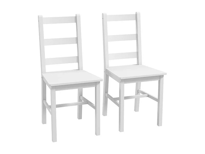 Lot de 2 chaises RODGER blanches