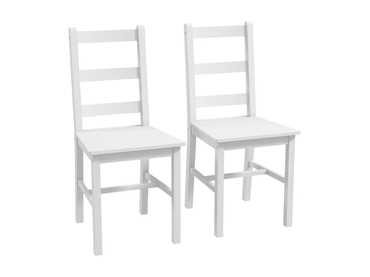 Lot de 2 chaises RODGER blanches