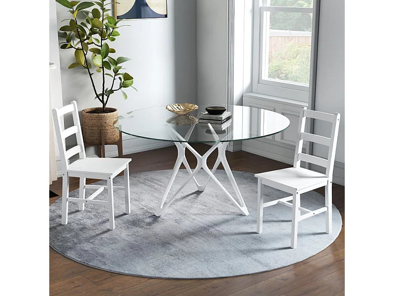 Lot de 2 chaises RODGER blanches