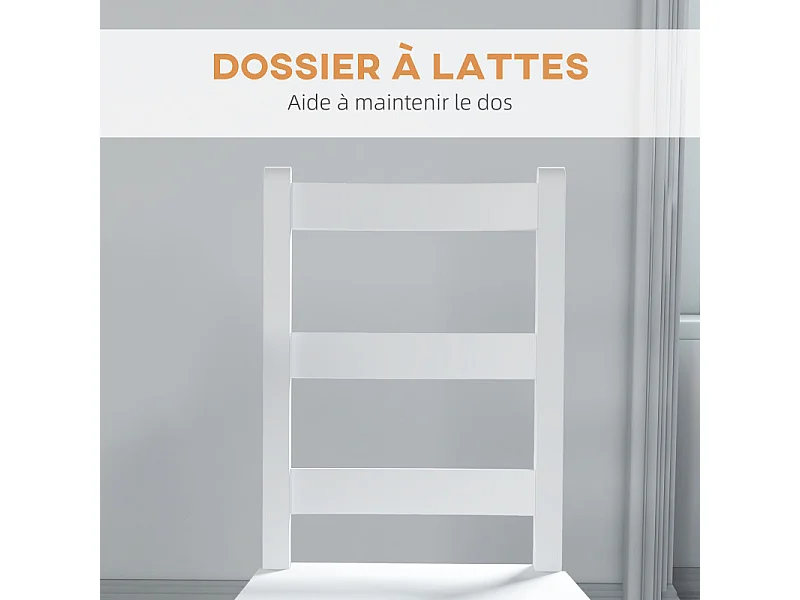 Lot de 2 chaises RODGER blanches