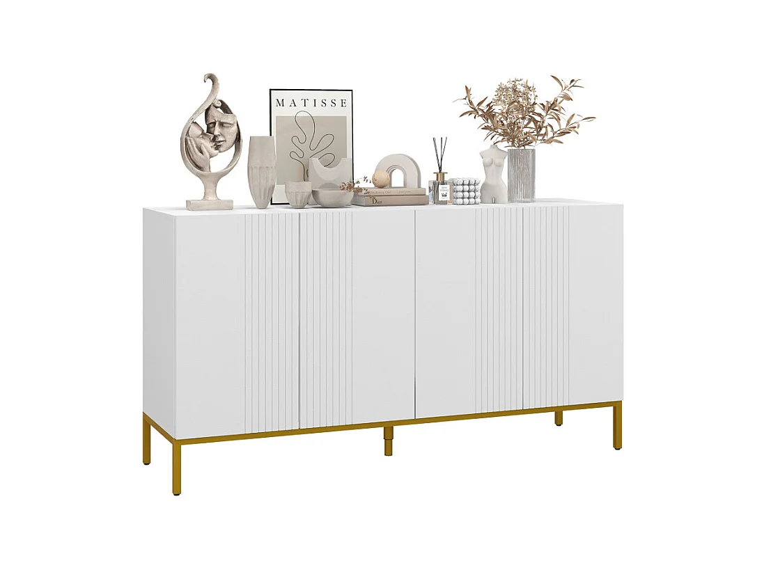 Buffet design TEDDY blanc et or