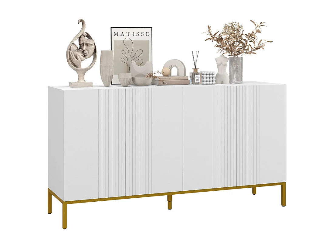 Buffet design TEDDY blanc et or