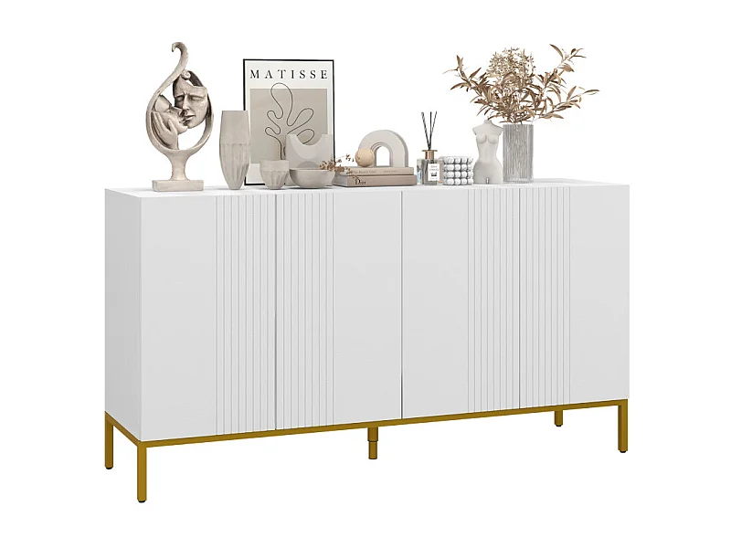 Buffet design TEDDY blanc et or