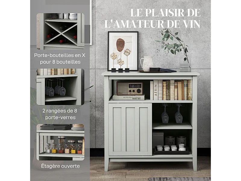 Buffet de bar et cuisine JILL gris