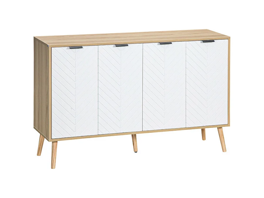 Buffet scandinave OLAF bois et blanc