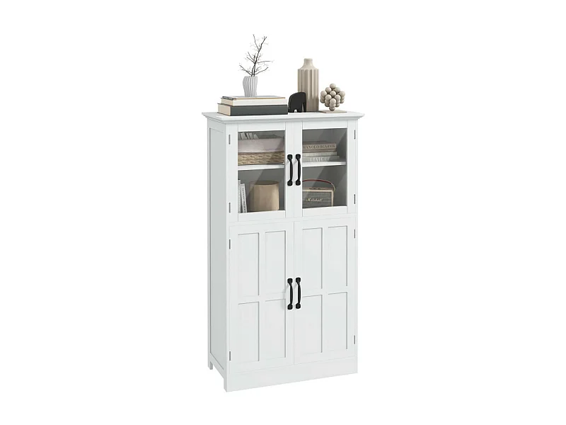 Buffet vitrine 4 portes FRANCOISE blanc