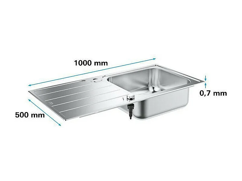 Evier - en acier inoxydable - inox - GROHE