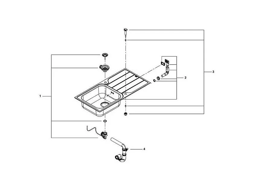 Evier - en acier inoxydable - inox - GROHE