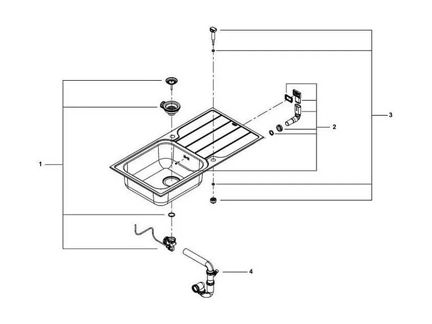 Evier - en acier inoxydable - inox - GROHE