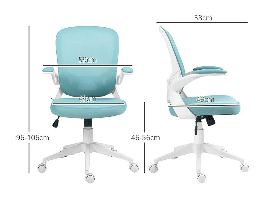 Chaise de bureau LEIKA bleue