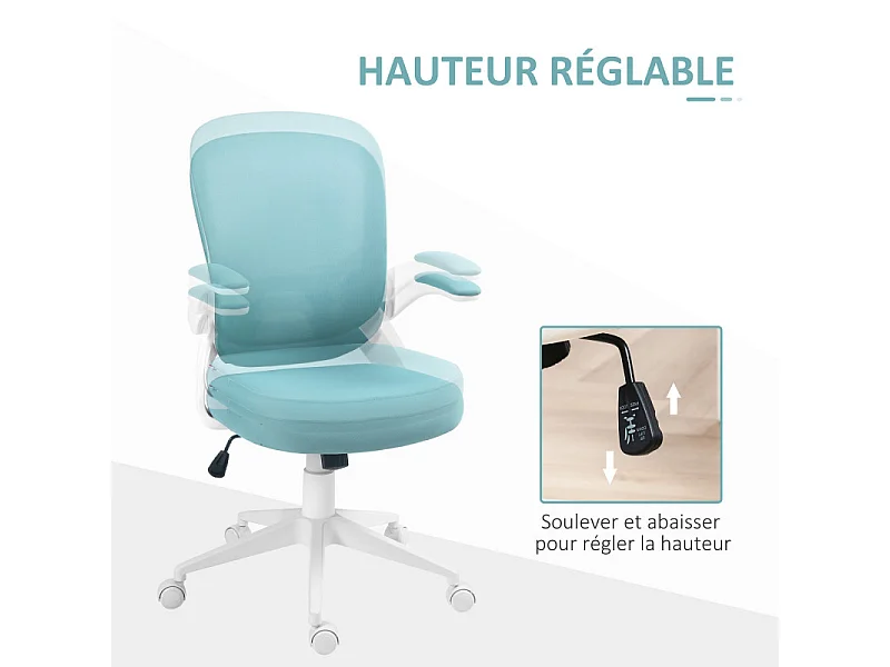 Chaise de bureau LEIKA bleue