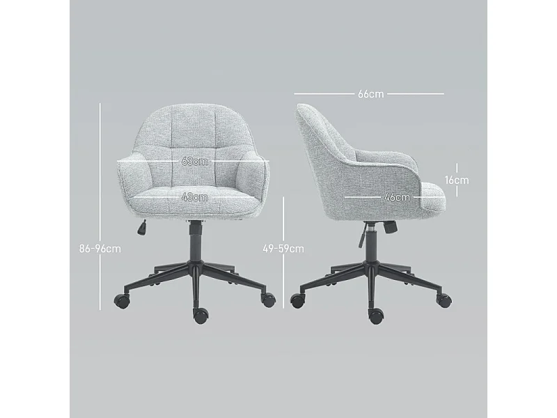 Chaise de bureau ROMY grise