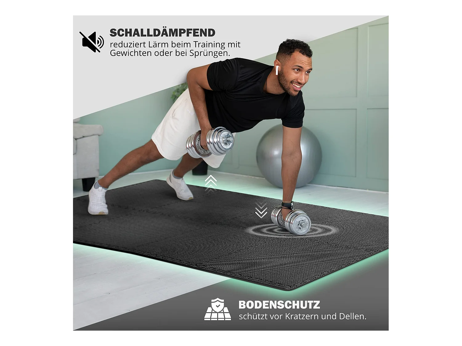 Schutzmatten Bodenschutzmatte Set Sportmatte
