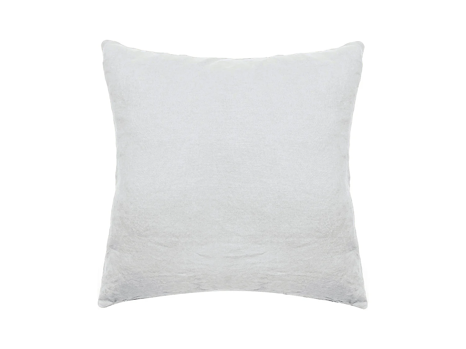 Taie d'oreiller 65x65 cm pur coton lavé PALACE blanc neige