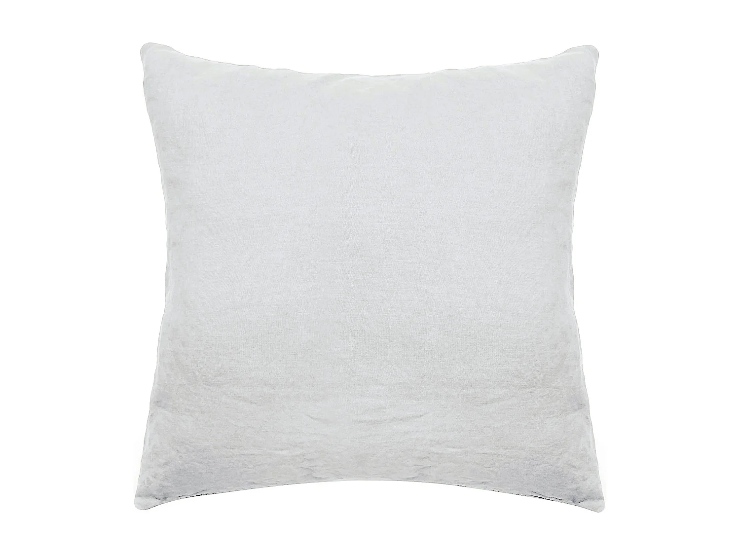 Taie d'oreiller PALACE pur coton lavé 65x65 cm uni blanc neige