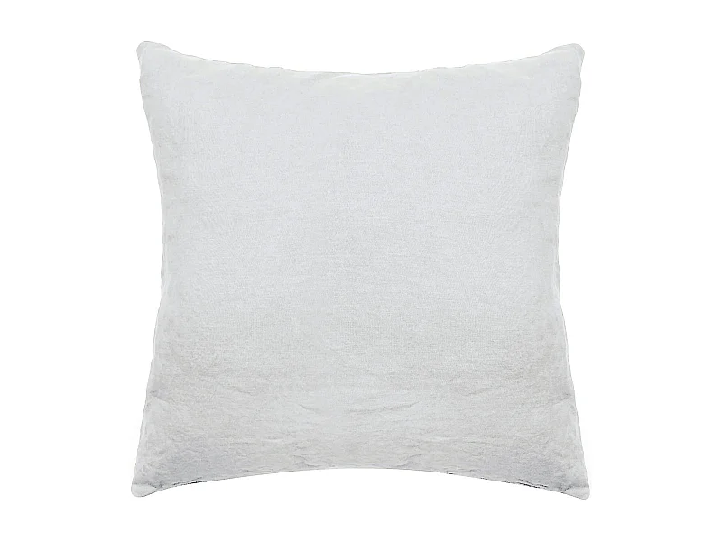 Taie d'oreiller 65x65 cm pur coton lavé PALACE blanc neige
