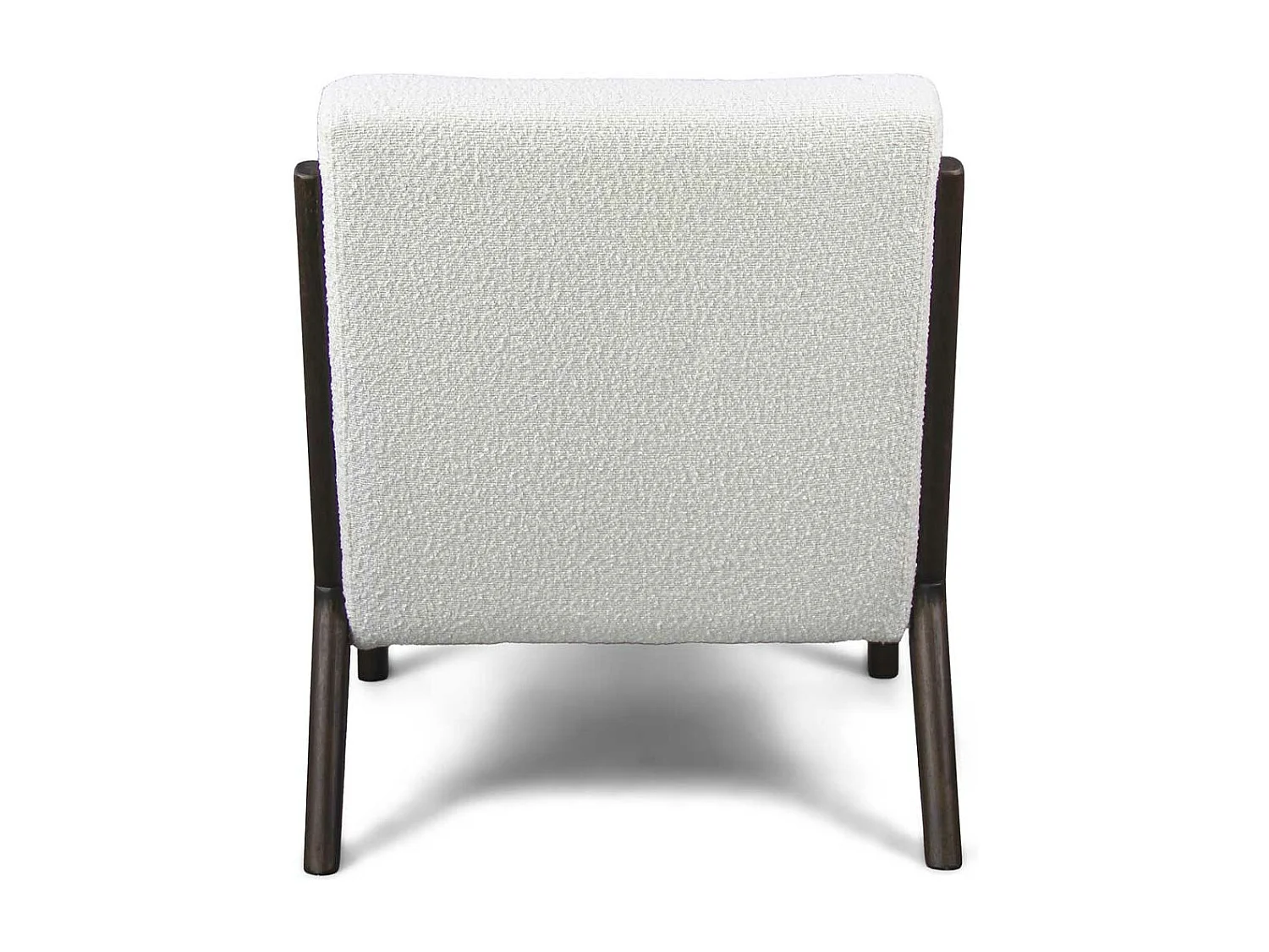 Borgia - Sillón de madera maciza de Parawood y tela bouclè antimanchas