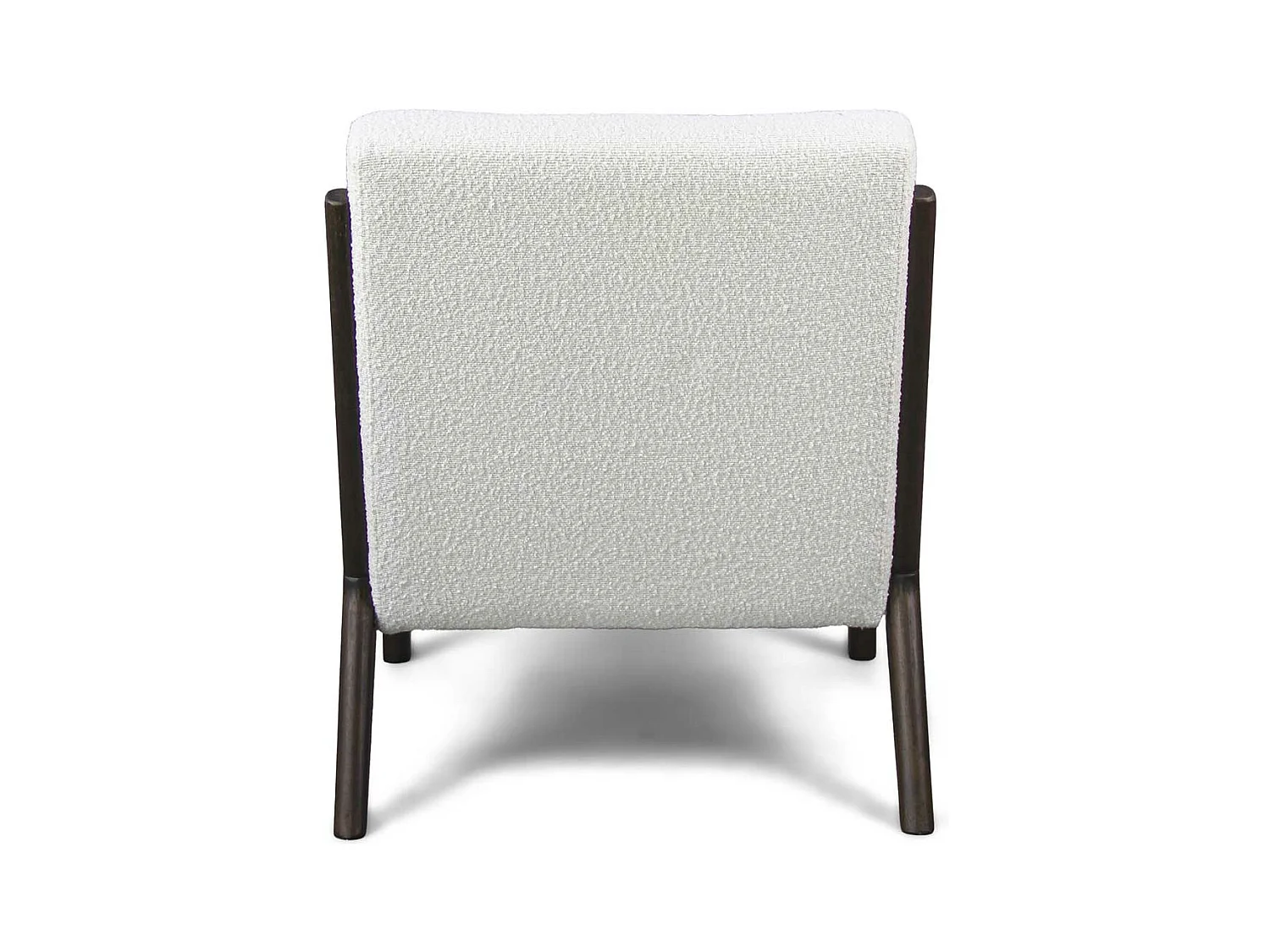 Borgia - Sillón de madera maciza de Parawood y tela bouclè antimanchas