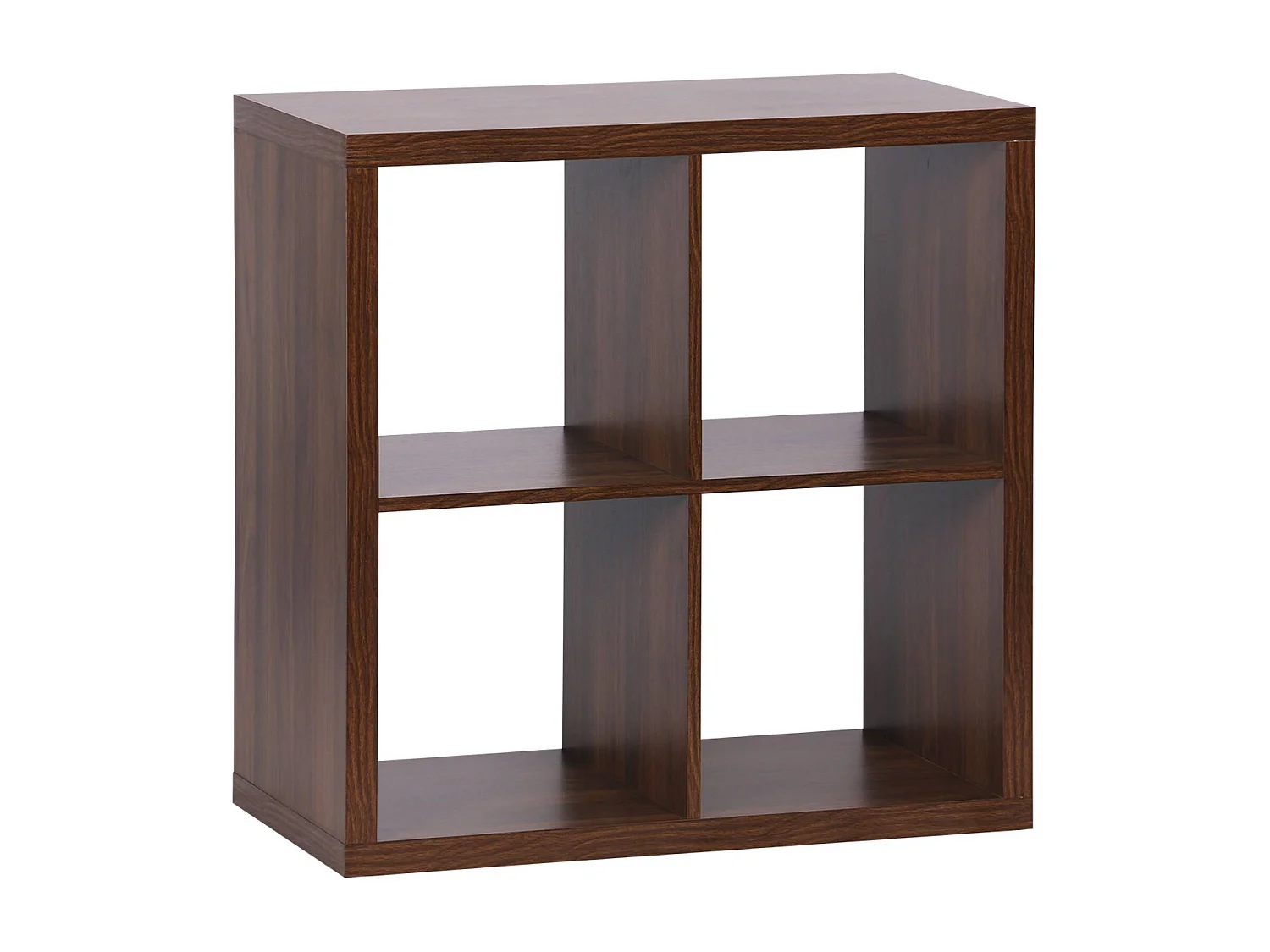 Libreria cubica a 4 scomparti, effetto noce i sweeek