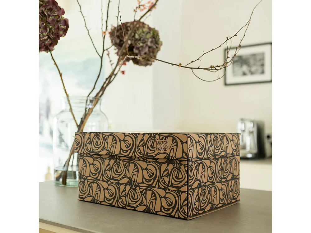 Boite de rangement Classic Roots 39,5x32x21cm Noir  Dutch Design Brand