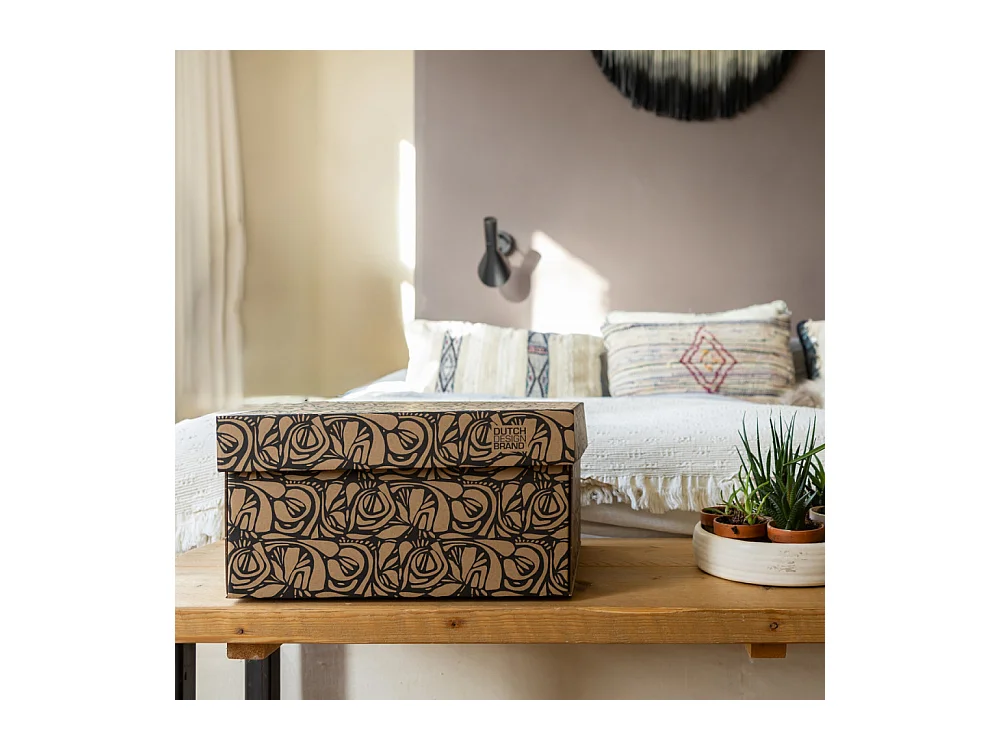 Boite de rangement Classic Roots 39,5x32x21cm Noir  Dutch Design Brand