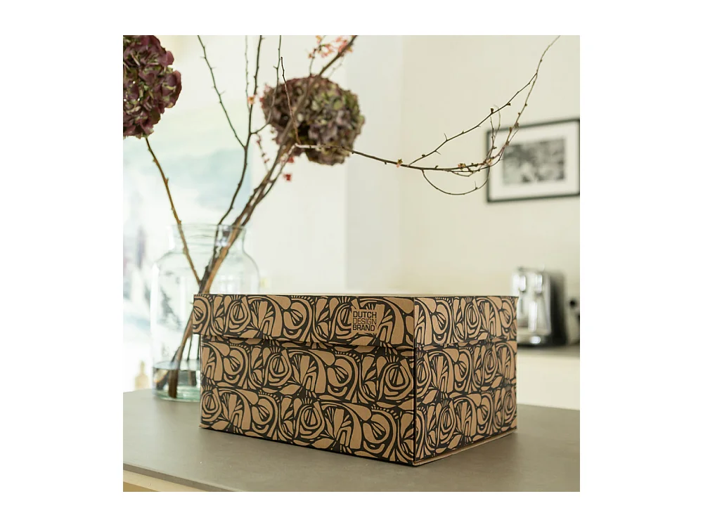 Boite de rangement Classic Roots 39,5x32x21cm Noir  Dutch Design Brand