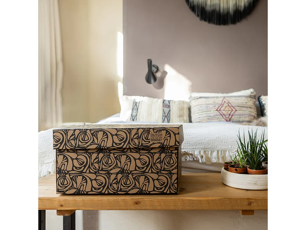 Boite de rangement Classic Roots 39,5x32x21cm Noir  Dutch Design Brand