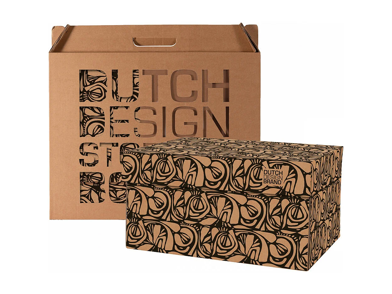 Boite de rangement Classic Roots 39,5x32x21cm Noir  Dutch Design Brand