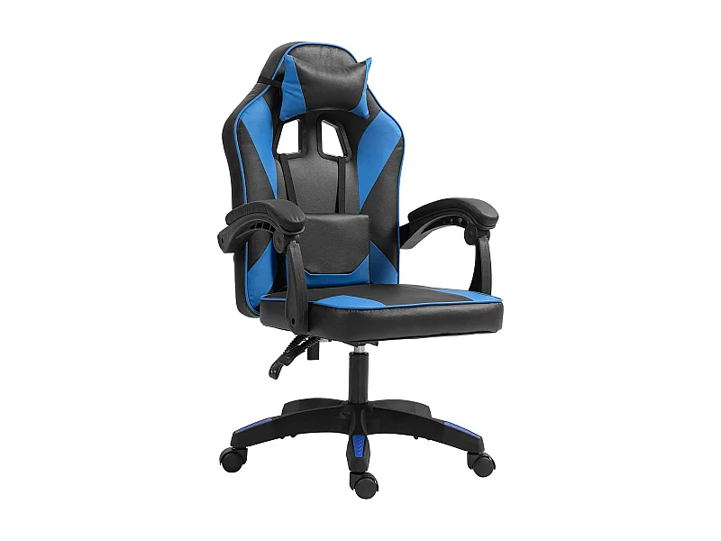 Chaise de bureau - Plastique & Plastique - Noir / Bleu - Orkney