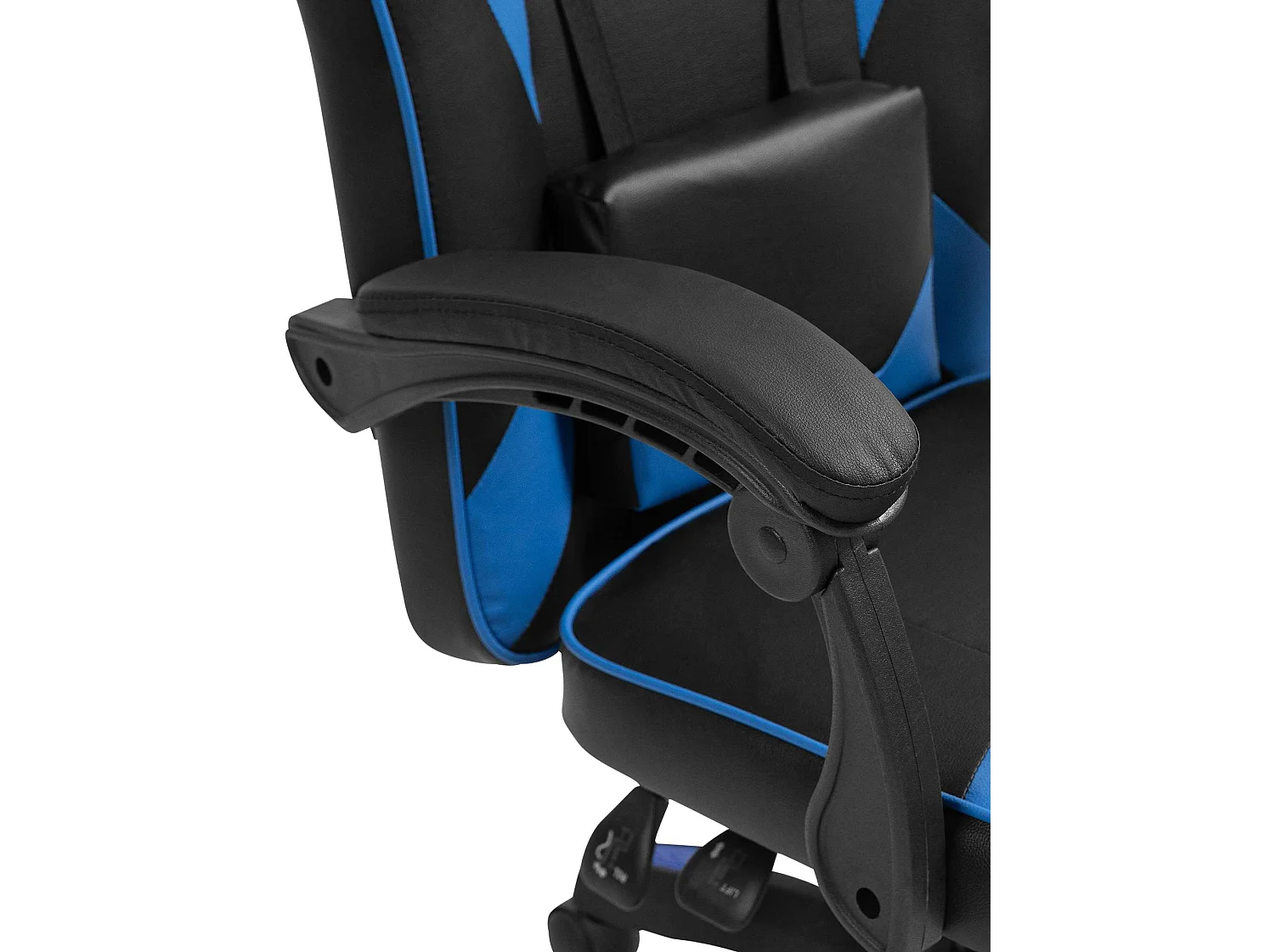 Chaise de bureau - Similicuir - Noir / Bleu - Orkney