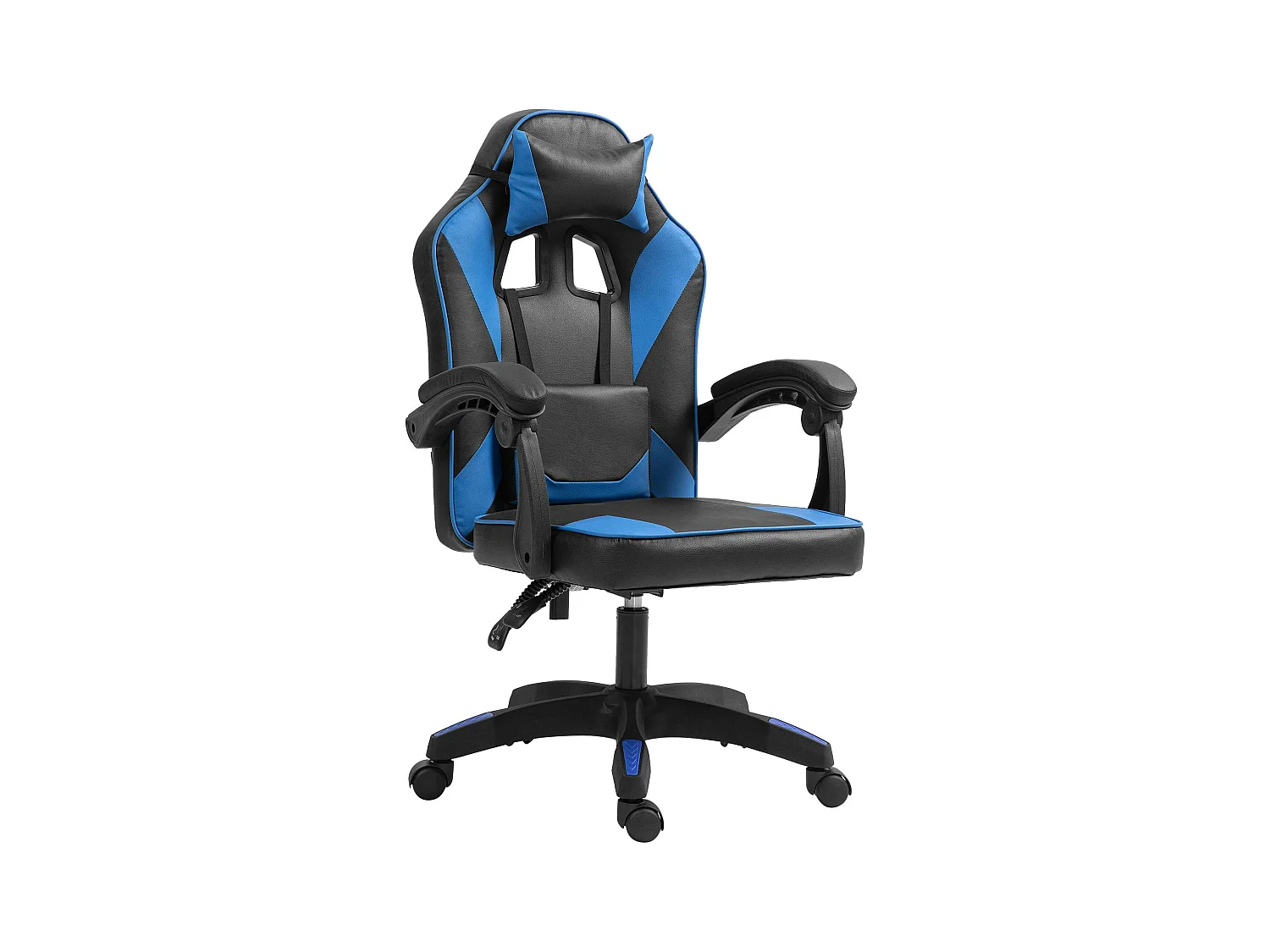Chaise de bureau - Plastique & Plastique - Noir / Bleu - Orkney