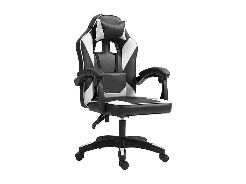 Chaise de bureau - Plastique & Plastique - Noir / Blanc - Orkney