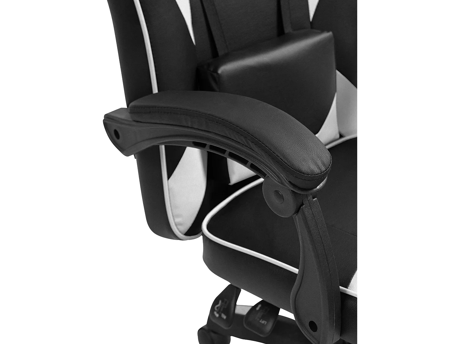 Chaise de bureau - Plastique & Plastique - Noir / Blanc - Orkney