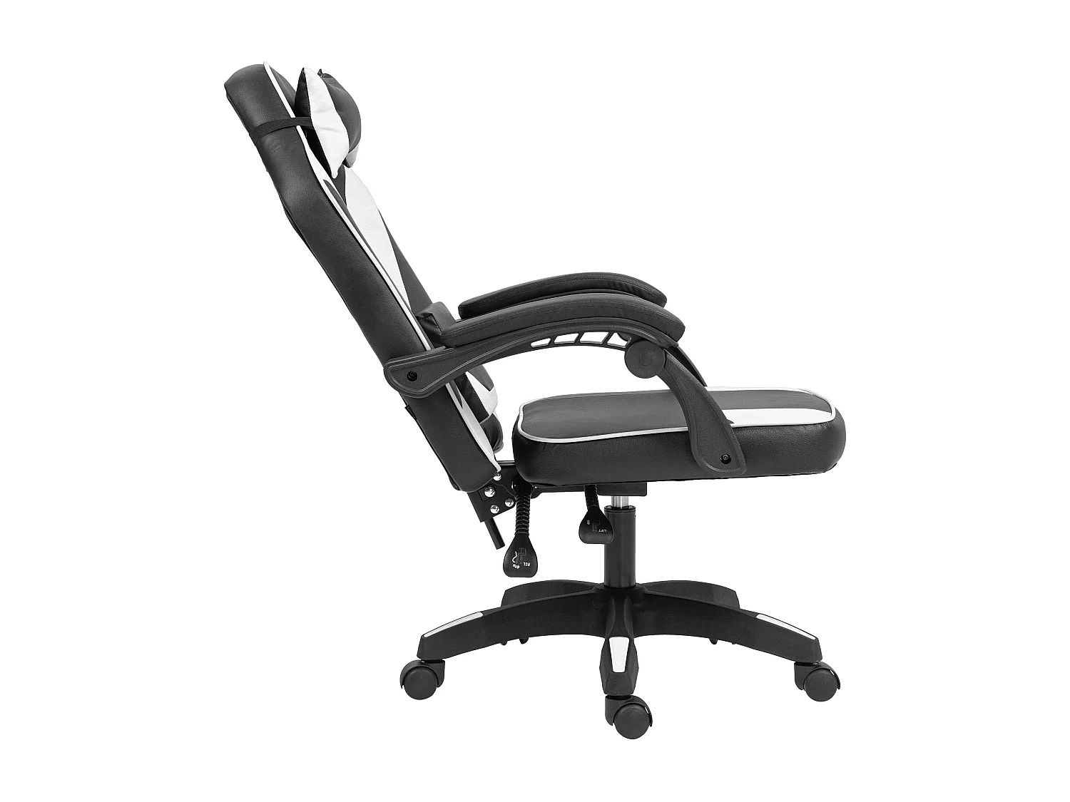 Chaise de bureau - Plastique & Plastique - Noir / Blanc - Orkney