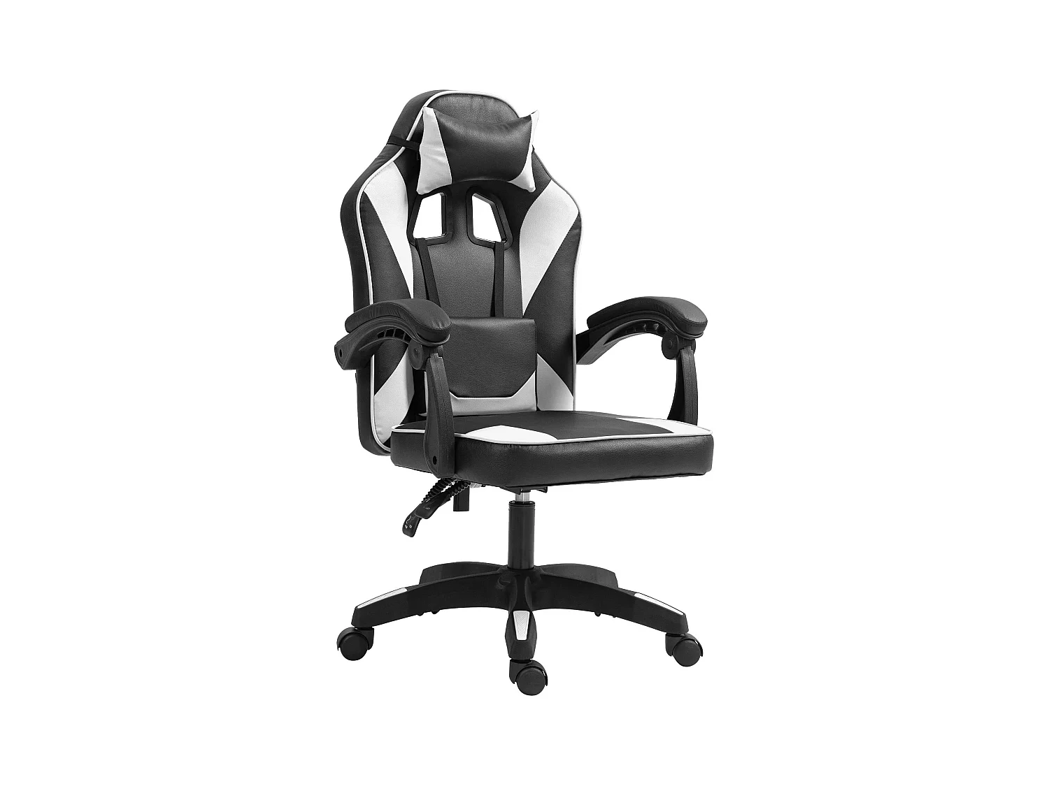 Chaise de bureau - Plastique & Plastique - Noir / Blanc - Orkney