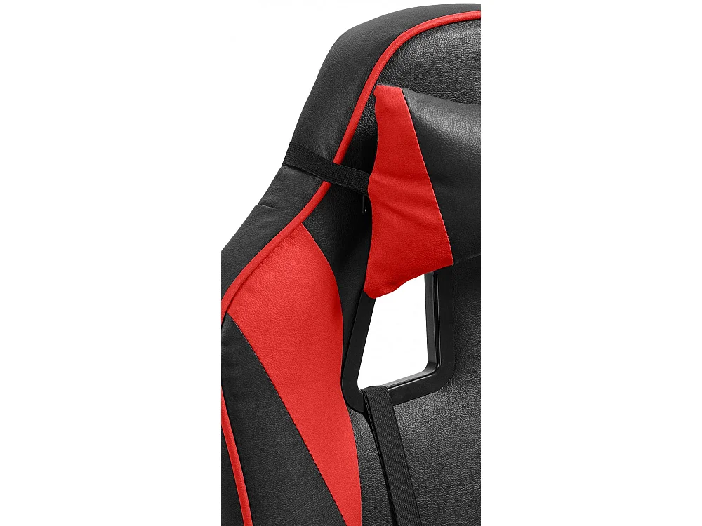 Chaise de bureau - Similicuir - Noir / Rouge - Orkney