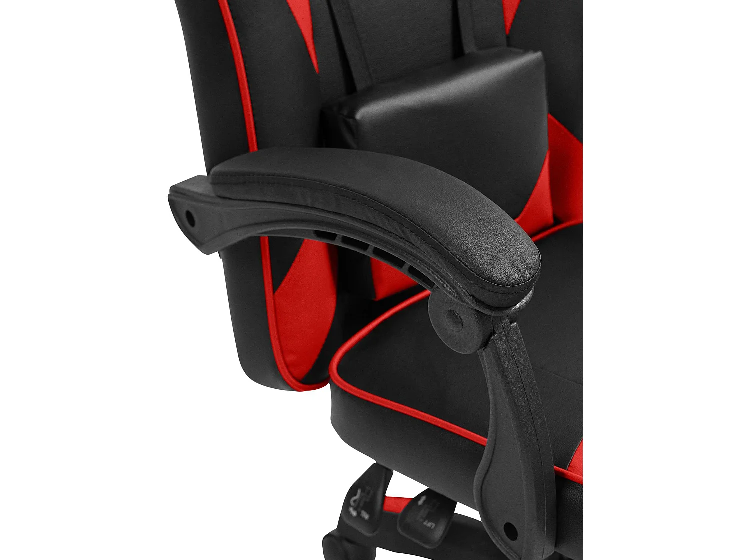 Chaise de bureau - Similicuir - Noir / Rouge - Orkney